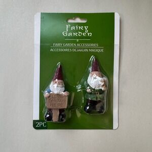 Garden Collection 2pc Fairy Garden Gnome Accessories Love‎ Grows Here Squirrel